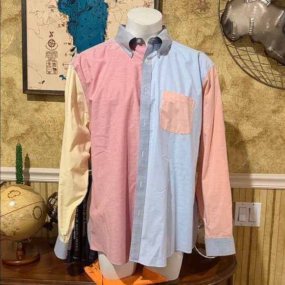 Brooks Brothers Other - Brooks Brothers Multicolor Color Block Button Down Shirt. Nearly new XXL